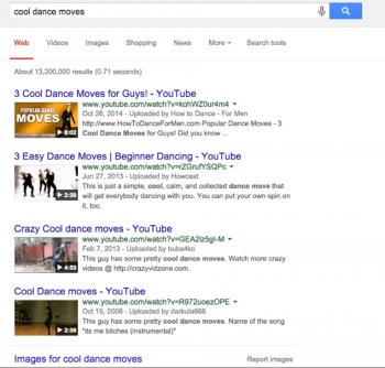Google search result- cool dance moves