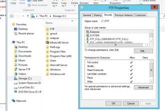 then your actual folder properties associated with the directory site (C:\FTP)